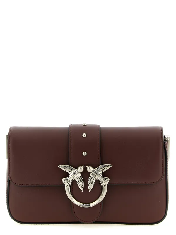 Mini Love Slouchy Shoulder Bags Bordeaux - Pinko