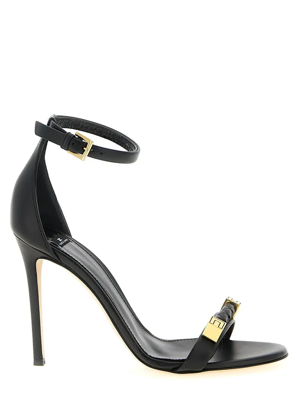Leather Sandals Black - Elisabetta Franchi