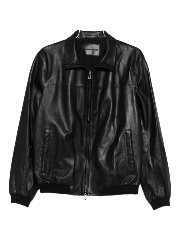 Leather Blouson Jacket - Emporio Armani