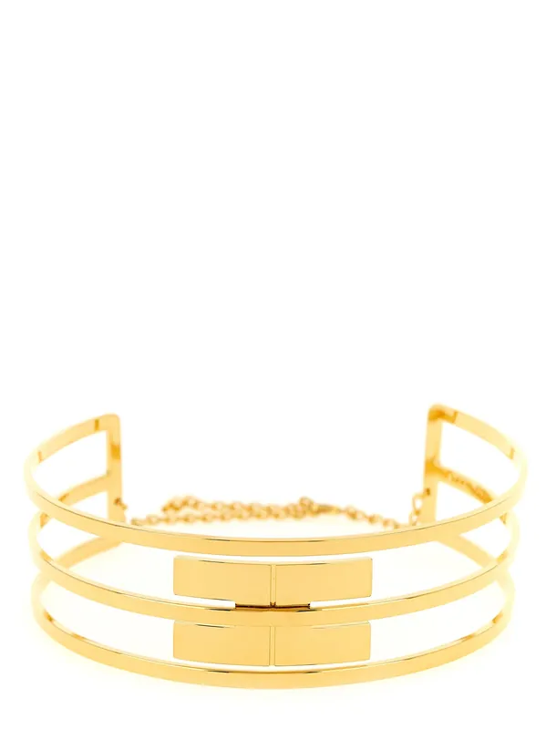 Logo Band Necklace Jewelry Gold - Elisabetta Franchi