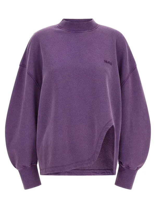 Shaped Slit Sweatshirt Purple - The Attico