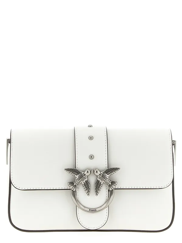 Mini Love Slouchy Shoulder Bags White - Pinko
