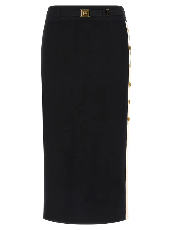 Side Band Skirt Skirts Black - Elisabetta Franchi
