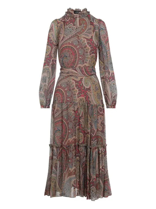 Long Dress With Paisley Print - Etro