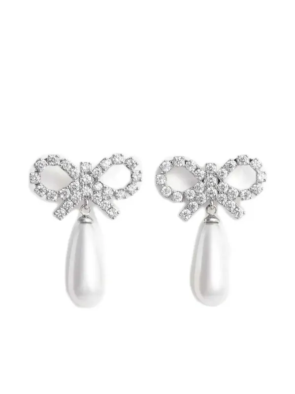 Bow And Pearl Earrings - Self-Portrait