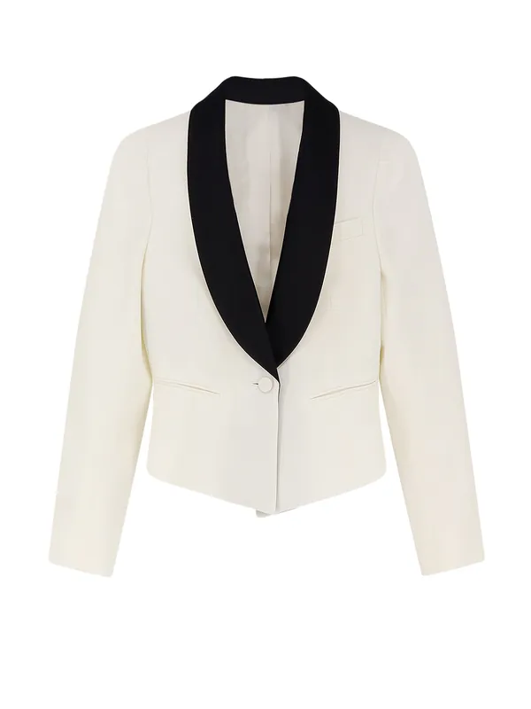 Wool Blazer With Satin Lapel - Alexander McQueen