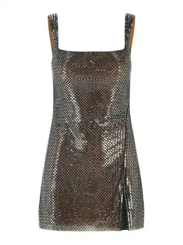 Short Dress With Rhinestones - Self-Portrait