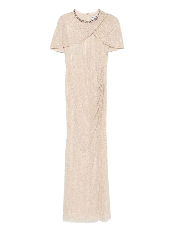 Draped Maxi Dress With Embellishment - Self-Portrait