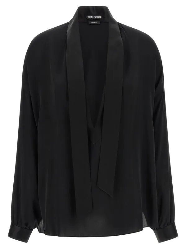 LavallièRe Neck Blouse Shirt And Blouse Black - Tom Ford
