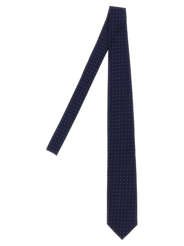 Micro Polka Dot Tie Ties And Papillon Blue - Tom Ford