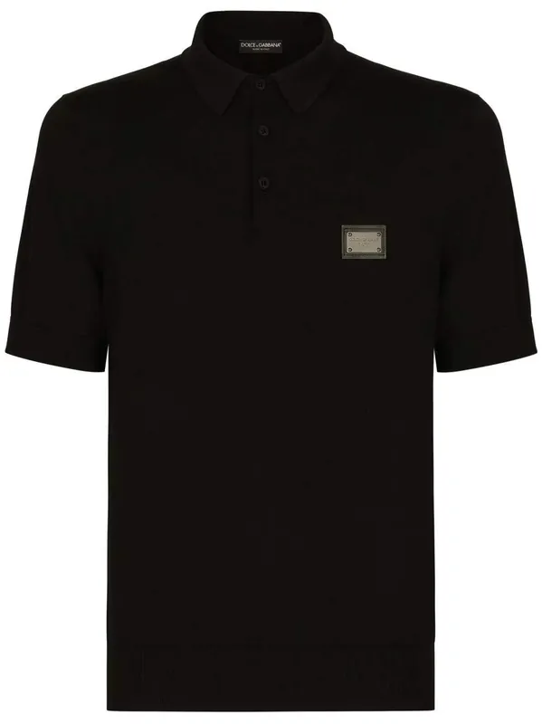 Virgin Wool Polo With Logo - Dolce & Gabbana