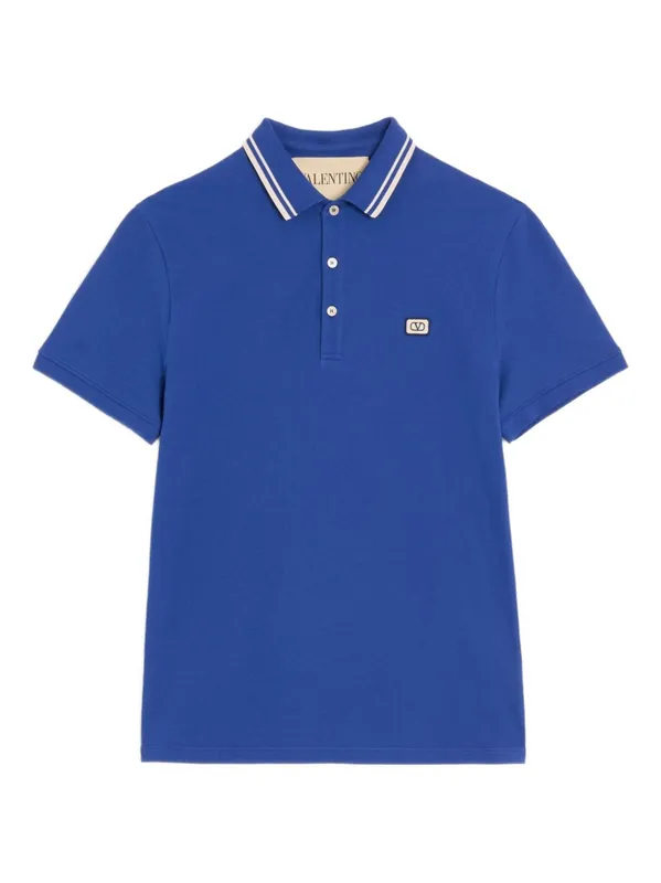 Vlogo Signature Piquet Cotton Polo Shirt - Valentino Garavani