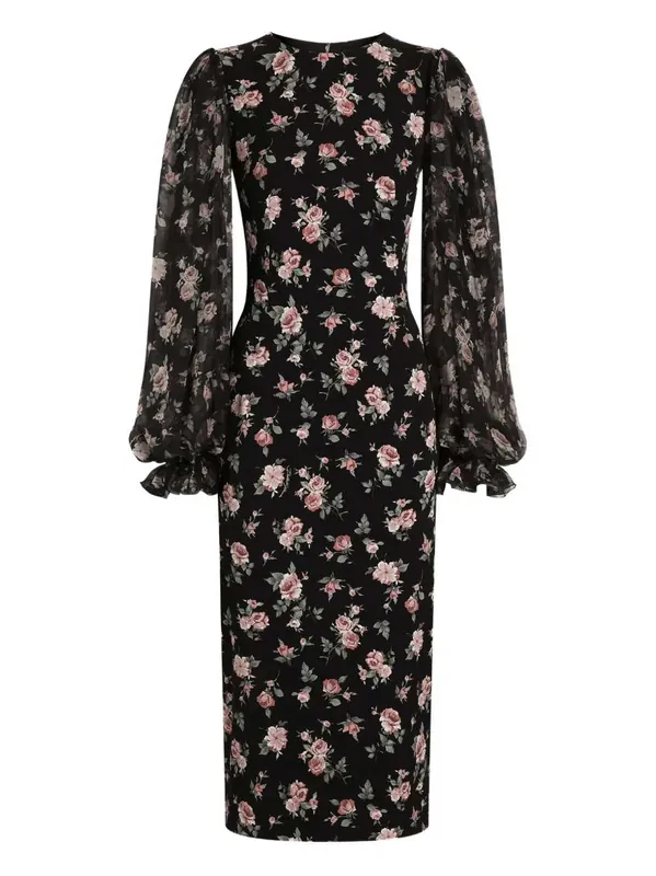 Floral Midi Dress - Dolce & Gabbana