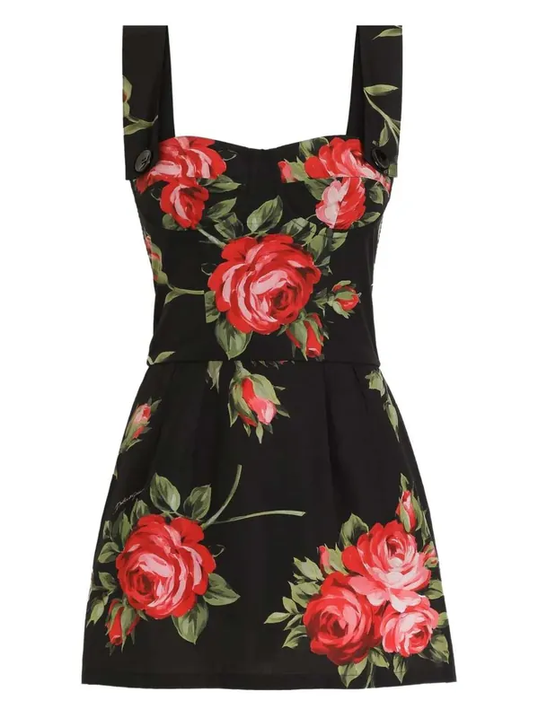 Short Floral Dress - Dolce & Gabbana