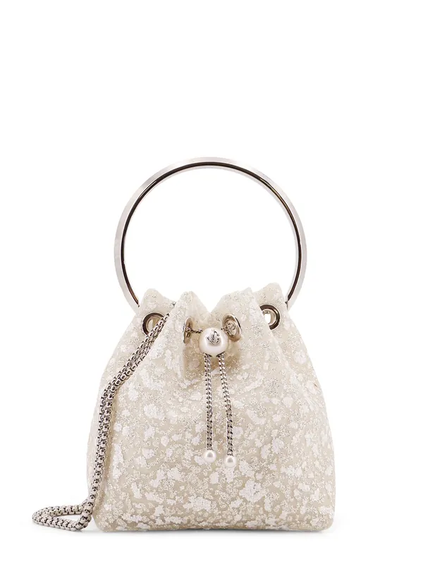 Bon Bon Mesh Bucket Bag With Micro Sequins - Jimmy Choo