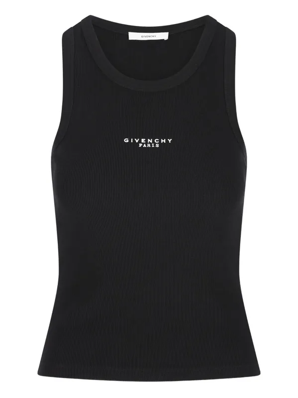 Logo Cotton Tank Top - Givenchy
