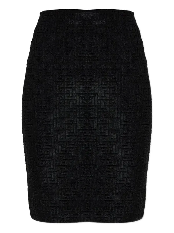 Monogram Midi Skirt - Balmain