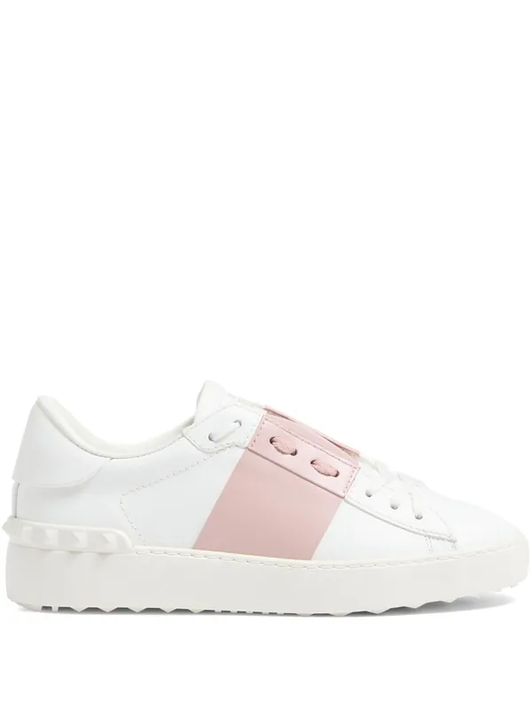 Open Leather Sneakers - Valentino Garavani