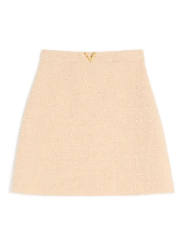 Vlogo Signature Wool Skirt - Valentino Garavani