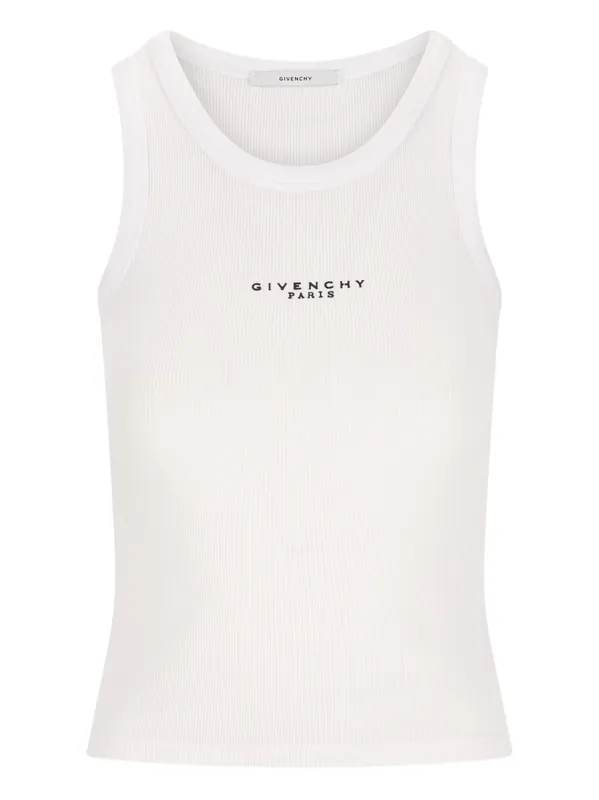 Logo Cotton Tank Top - Givenchy
