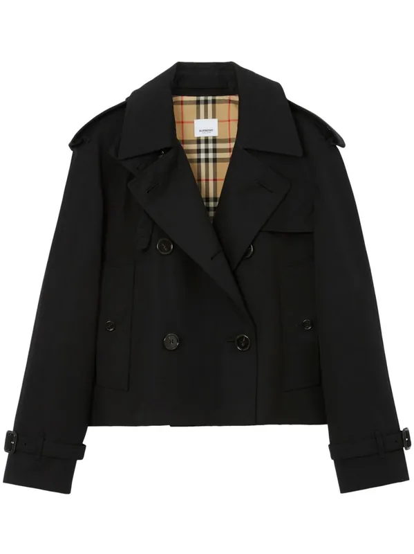 Cotton Cropped Trench Coat - Burberry