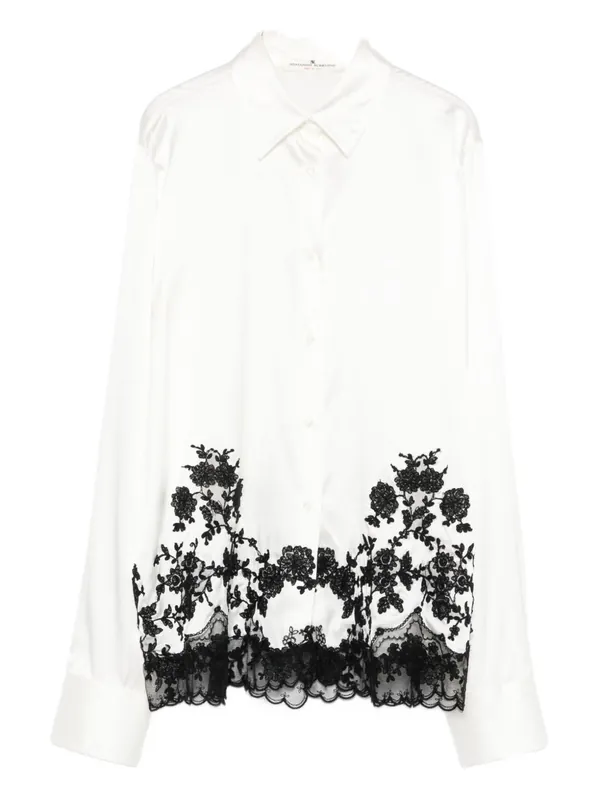 Silk Embroidered Shirt - Ermanno Scervino