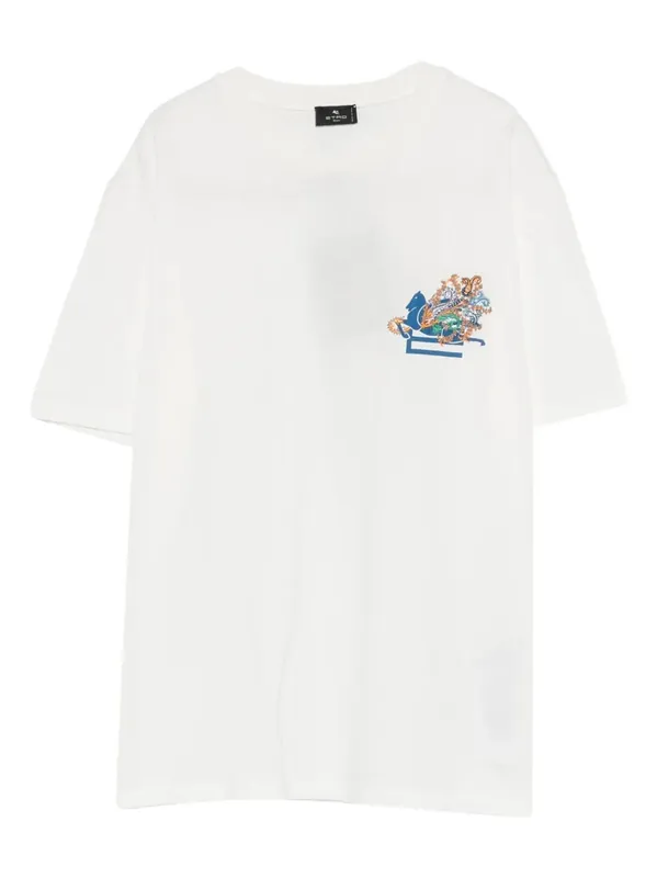 Embroidered Logo Cotton T-Shirt