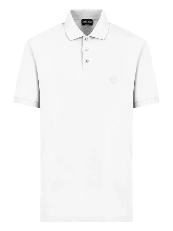 Stretch Cotton PiquÉ Polo Shirt - Giorgio Armani