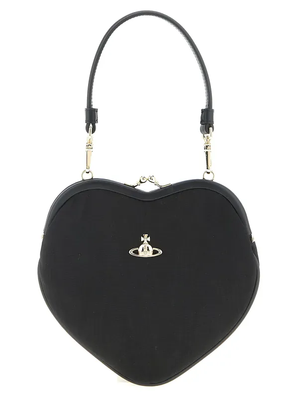 Belle Heart Frame Purse Hand Bags Black - Vivienne Westwood
