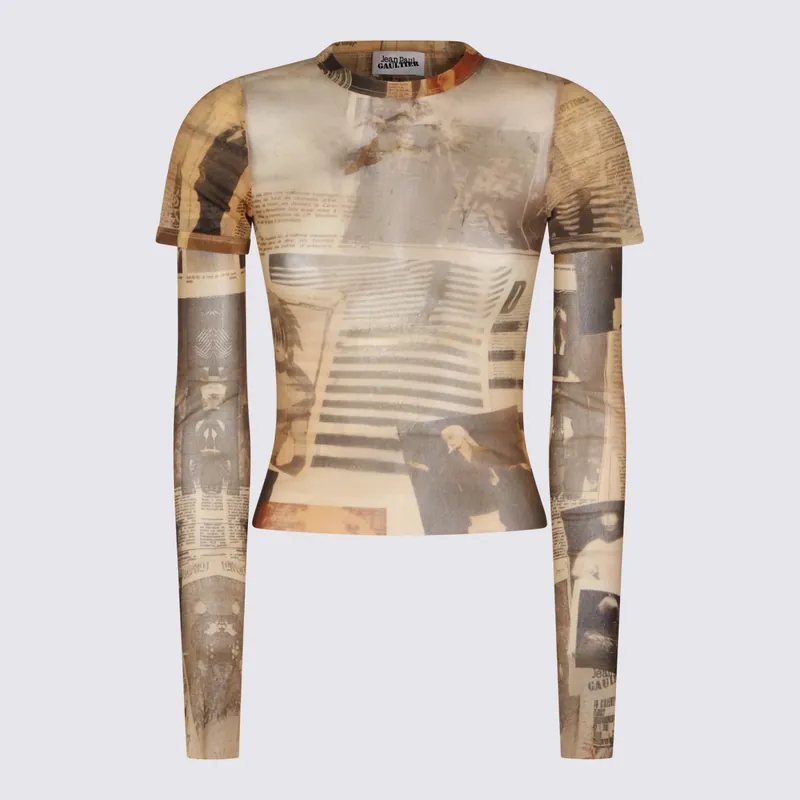 Top Ecru/Lightgrey/Red - Jean Paul Gaultier