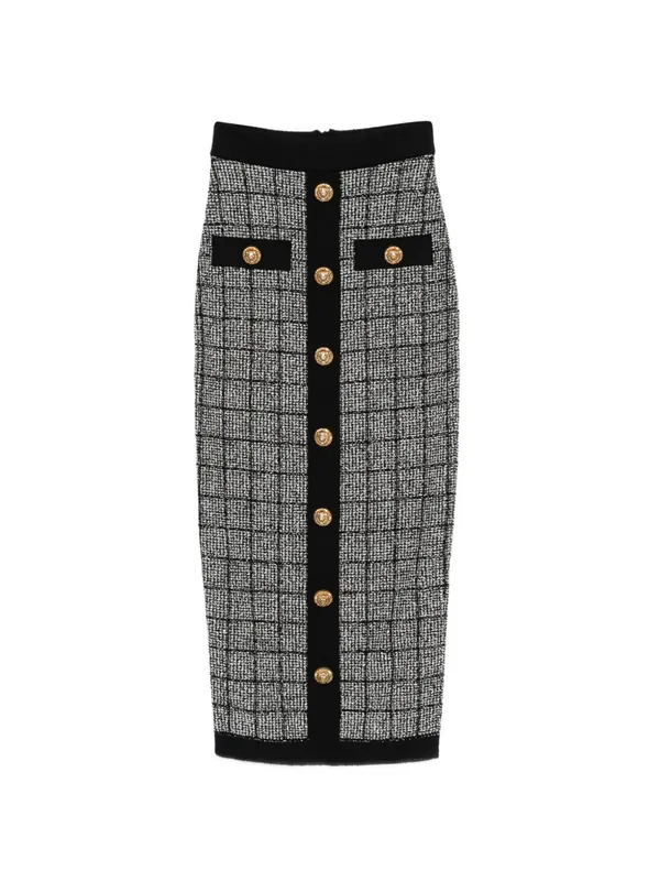 Tweed Long Skirt - Balmain