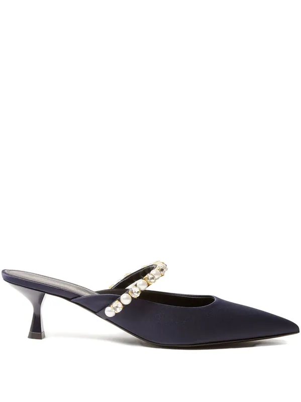 Elsa Pearl And Crystal Mules - Stella McCartney