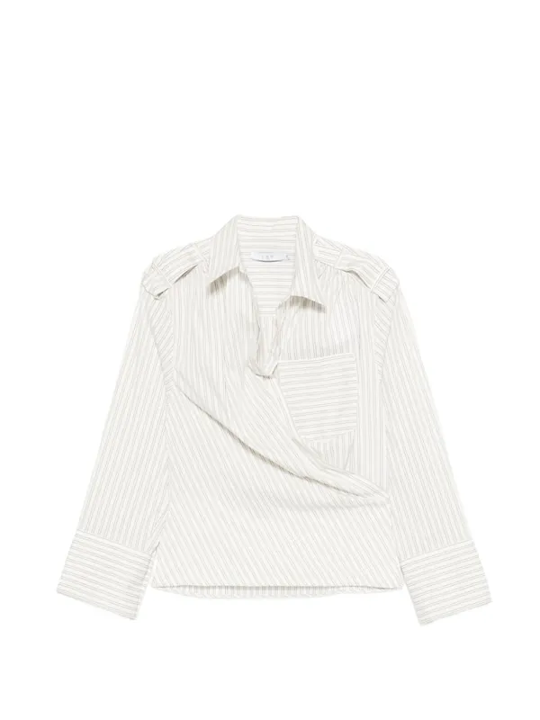 Lace Striped Cotton Shirt - Iro