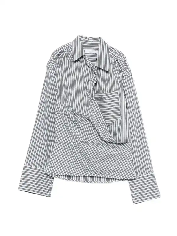 Lace Striped Cotton Shirt - Iro