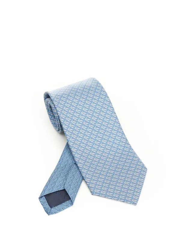 Silk Tie Ties And Bow Ties Light Blue - Ferragamo