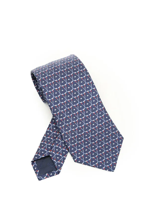 Hockey Ties And Bow Ties Blue - Ferragamo