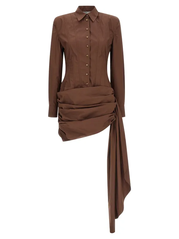 Chemisier Dress Dresses Brown - Giuseppe Di Morabito