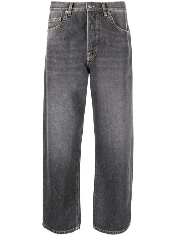 Straight-Leg Jeans With A Faded Effect