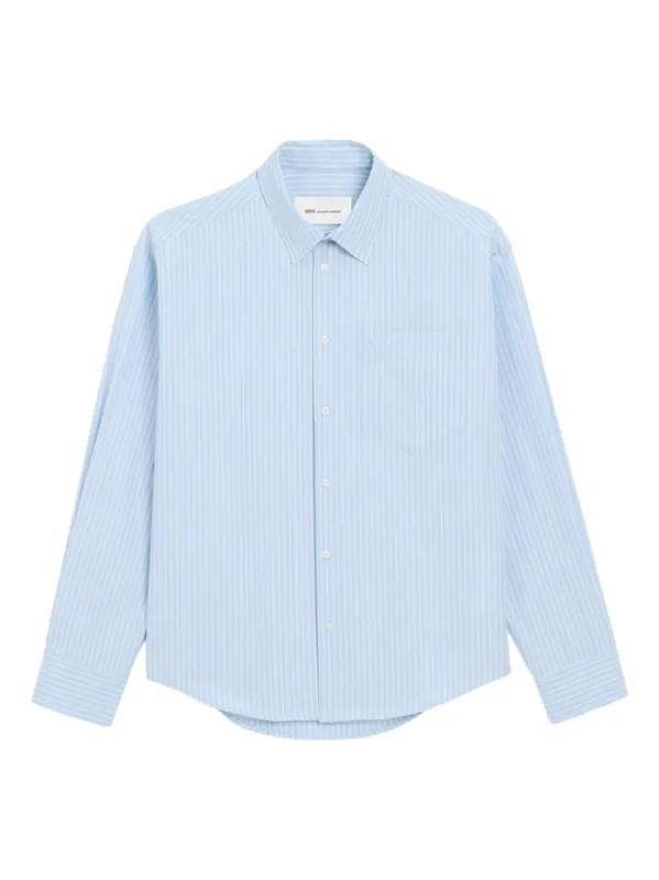 Striped Cotton Shirt - Ami Paris