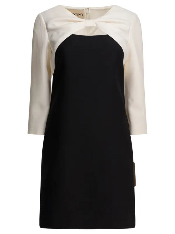 Crepe Couture Dress Dresses Black - Valentino Garavani