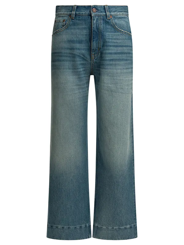 Short Wide Leg Jeans Blue - Chloé