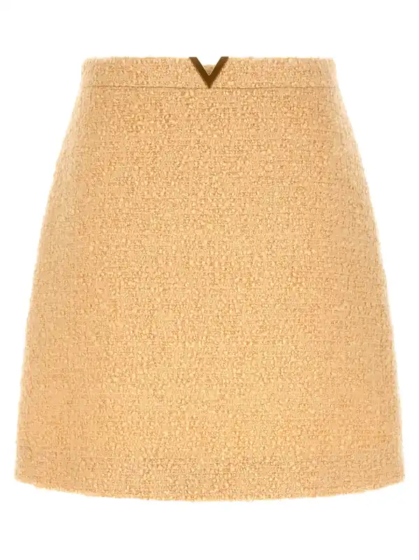 V Gold Skirts Beige - Valentino Garavani