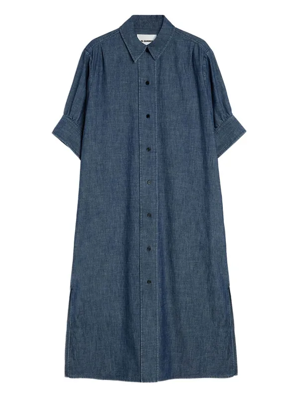 Denim Cotton Chemisier Dress - Jil Sander