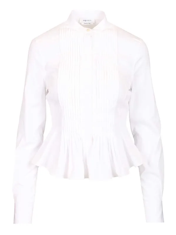 Ruffled Shirt Shirts White - Alexander McQueen