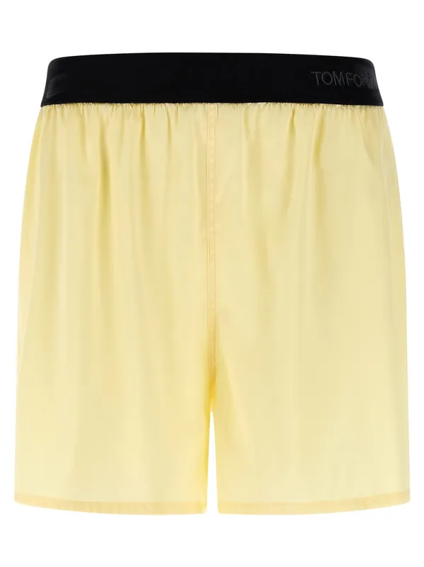 Silk Shorts Bermuda And Short Yellow - Tom Ford