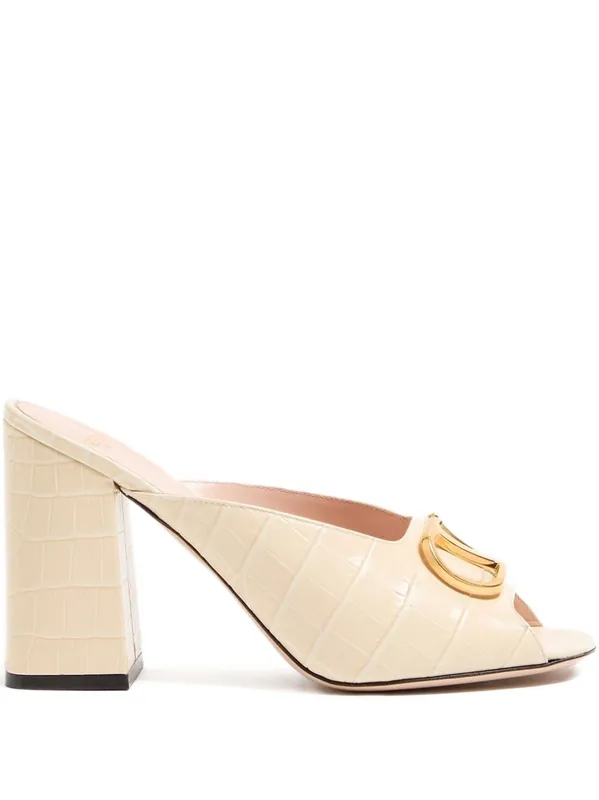 Vlogo Signature Leather Mules - Valentino Garavani