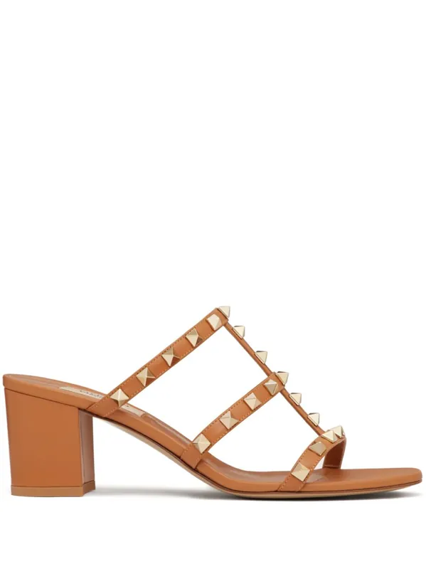 Rockstud Leather Sandals - Valentino Garavani