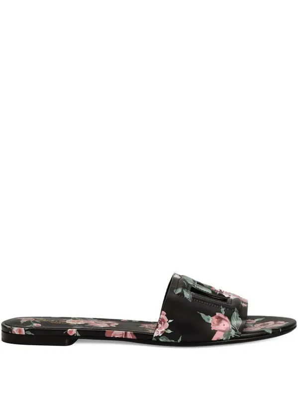 Floral Slide Sandals - Dolce & Gabbana