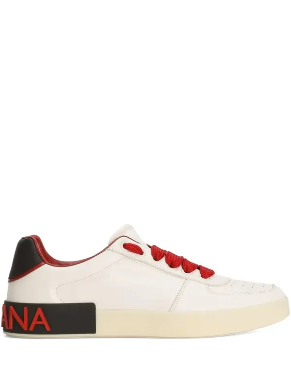 Sneakers With Embossed Logo - Dolce & Gabbana