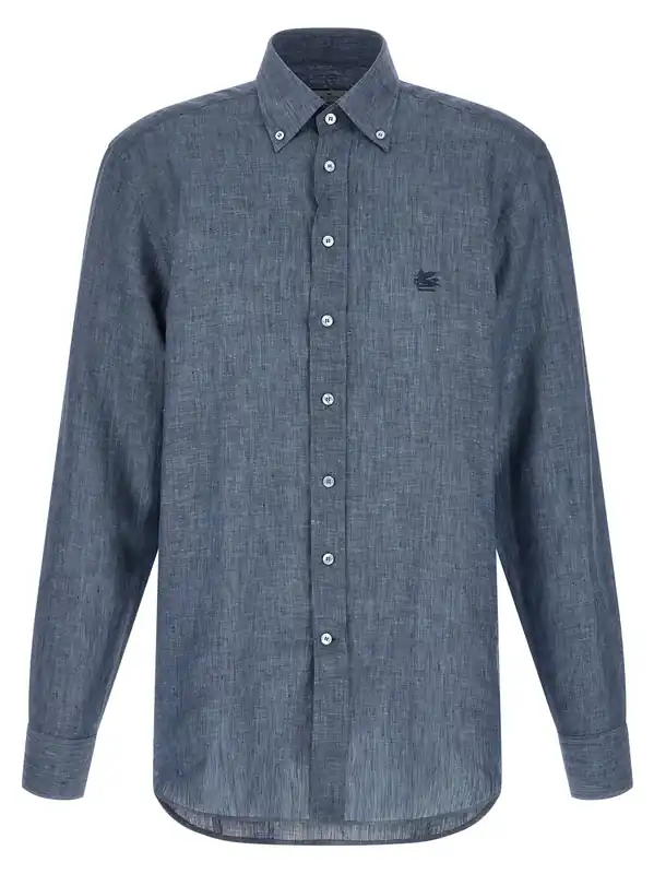 Linen Shirt Shirt And Blouse Blue - Etro